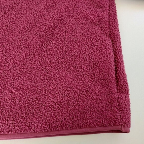 ELLE Women's Quarter Zip Fleece Sweater Large Pink Relaxed Fit - Picture 8 of 9